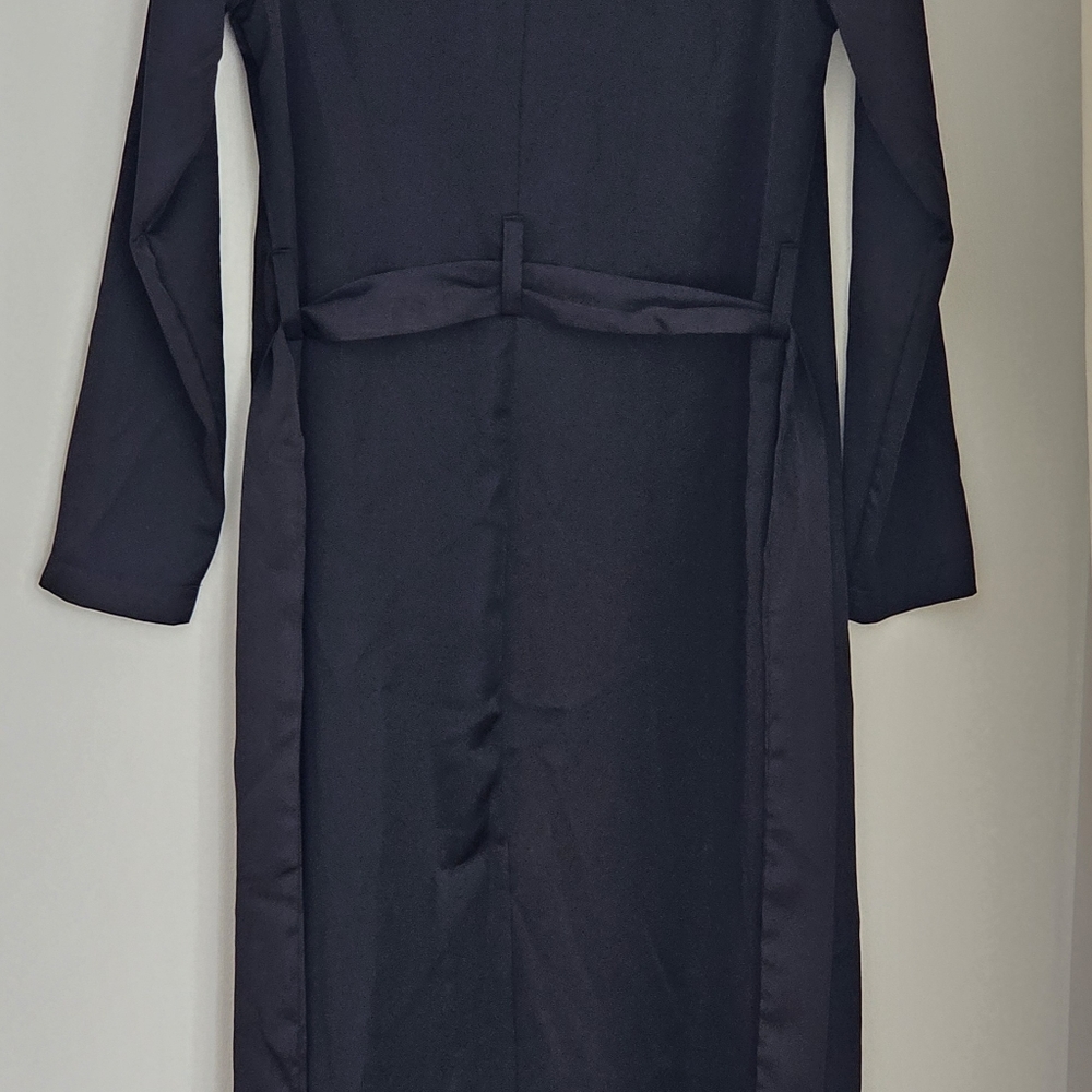 Room Service Black Satin Robe - Picture 5 of 8